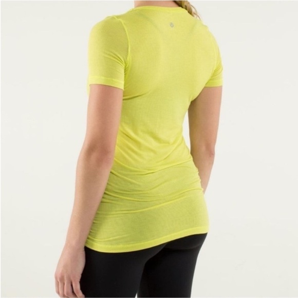 Lululemon Tonka Stripe Burnout Split Pea Karmady Short Sleeve Top - Picture 1 of 10